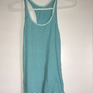 blue lulu lemon tank top stripped